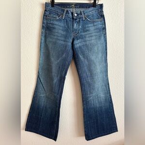 7 Seven for All Mankind Dojo Jeans Blue Denim Women’s 28 Wide Leg Low Rise USA